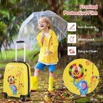 Olakids Yellow Lion Kids Luggage Set with Backpack