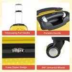 Olakids Yellow Lion Kids Luggage Set with Backpack