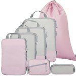 Extra Large Packing Cubes - 7-Piece Set (Pink)