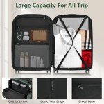 4-Piece Lightweight Spinner Luggage Set with USB Port