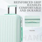 Merax 3-Piece Hardshell Luggage Set, Blue Stripe