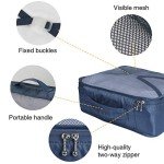 Navy Blue 8-Piece Travel Packing Cube Set