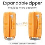 4-Piece Lightweight Hard Shell Luggage Set - Orange