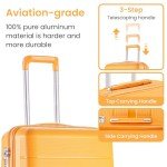 4-Piece Lightweight Hard Shell Luggage Set - Orange