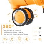 4-Piece Lightweight Hard Shell Luggage Set - Orange