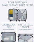 BAGSMART 3-Piece Hardside Luggage Set - Purple