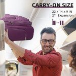 LARVENDER 3-Piece Expandable Softside Carry-On Set