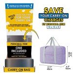 Spirit Airlines Foldable Travel Duffel Bag - Light Purple