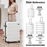 Coolife Expandable 28" Spinner Luggage with Lock