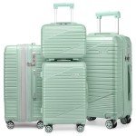 Somago Expandable 4-Piece Lightweight Luggage Set