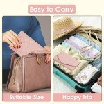 Pink Travel Jewelry Organizer Bag - Foldable & Anti-Tangle