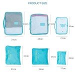 6-Piece Travel Luggage Storage Bag Set - Watermelon Red