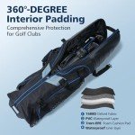 Lightweight Golf Travel Bag with Wheels - Black/Blue