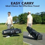 Lightweight Golf Travel Bag with Wheels - Black/Blue