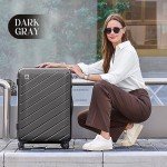 24-Inch Dark Gray Hardshell Spinner Suitcase