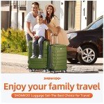 Expandable Olive Green 3-Piece Luggage Set