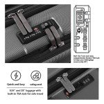 24-Inch Dark Gray Hardshell Spinner Suitcase