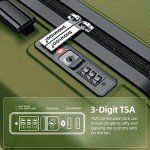 Expandable Olive Green 3-Piece Luggage Set