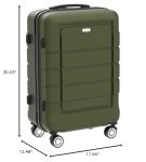 Expandable Olive Green 3-Piece Luggage Set