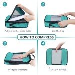 5-Piece Compression Packing Cubes for Travel