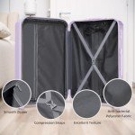 Lavender 6-Piece Spinner Luggage Set
