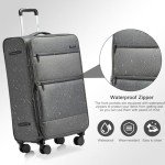 Kono 28-Inch Softside Expandable Spinner Luggage
