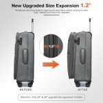 Kono 28-Inch Softside Expandable Spinner Luggage