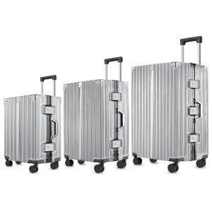 Aluminum Frame Hardshell Luggage Set – 3 Pieces
