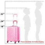 6-Piece Kids Rolling Luggage Set - Pink Daisy
