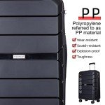 3-Piece Travelhouse Hardside Luggage Set in Black