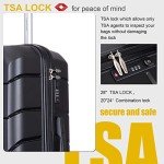 3-Piece Travelhouse Hardside Luggage Set in Black