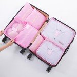 Fxkoolr 7-Piece Packing Cubes Set - Pink