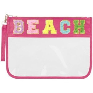 Preppy Clear Beach & Makeup Bag Set for Travel