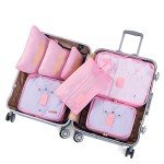 Fxkoolr 7-Piece Packing Cubes Set - Pink