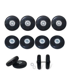 14mm Replacement Luggage Wheels - 8-Piece Set