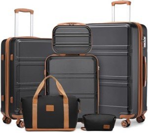 Kono 3-Piece Expandable Carry-On Luggage Set