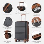 Kono 3-Piece Expandable Carry-On Luggage Set