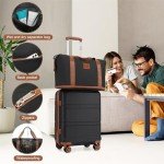 Kono 3-Piece Expandable Carry-On Luggage Set