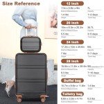 Kono 3-Piece Expandable Carry-On Luggage Set