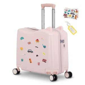 Smilesun 20" Kids Ride-On Suitcase - Pink