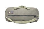 Olive Green Military Style Waxed Canvas Duffle Bag
