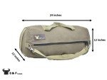 Olive Green Military Style Waxed Canvas Duffle Bag