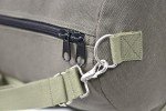 Olive Green Military Style Waxed Canvas Duffle Bag
