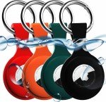 4 Pack AirTag Holder with Keychain and Case