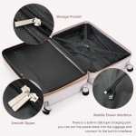 Merax Women's 2-Piece Light Grey Luggage Set