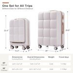 Merax Women's 2-Piece Light Grey Luggage Set