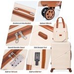 5-Piece Rose Gold Luggage Set with Wheels
