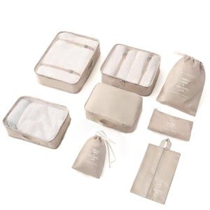 LOVCY 8-Piece Mesh Packing Cubes Set