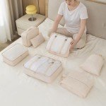 LOVCY 8-Piece Mesh Packing Cubes Set