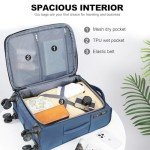 KROSER Expandable 20-Inch Carry-On Luggage with Wheels